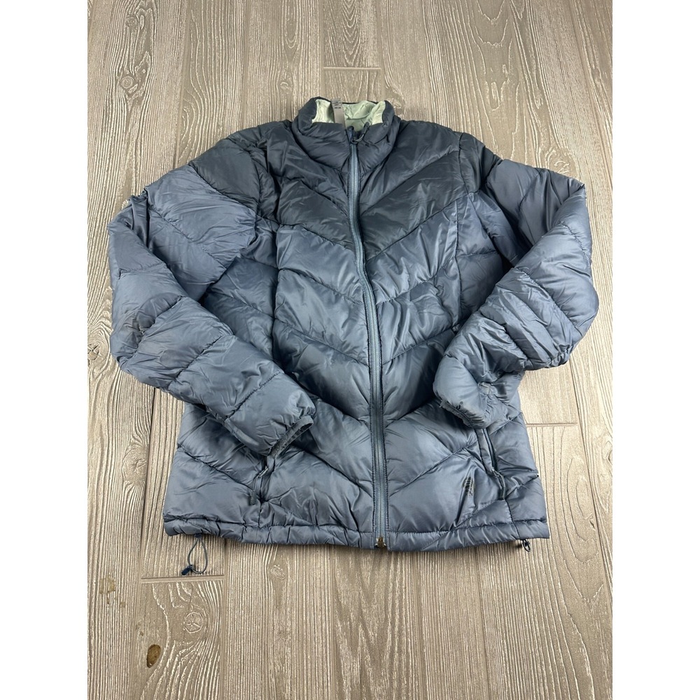 Mountain Hardwear Down Puffer Jacket Full Zip Womens Size Medium Blue.